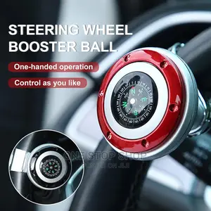 Car Steering Wheel Spinner Knob With Compass 360