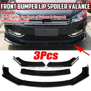Black Universal Front Bumper Lip