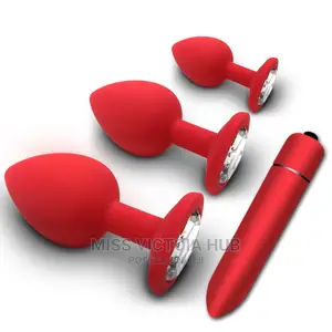 Silicone Anal Plug Jewelry and Bullet Dildo Vibrator