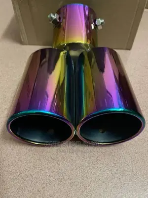 Double Rainbow Colored End Exhaust Pipe