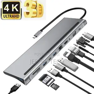 11 in 1 Type-C HUB Adapter USB C Laptop Docking Station Type