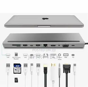 11 in 1 Type-C HUB Adapter USB C Laptop Docking Station Type
