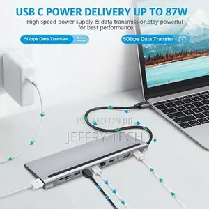 11in1 USB C Adapter Type C Hub, USB 3.0 Ethernet VGA 4K HDMI