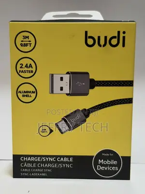 Budi Fast Charge 3M Charging Cable USB Type C Samsung Apple