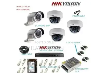 Hik Vision 5 CCTV Camera Full KIT 2mp (1080px)100M Cable