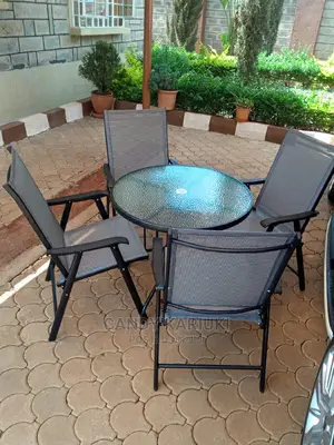 4 Seater Balcony Set With Foldable Chairs