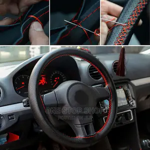 Stitched Leather Steering Cover