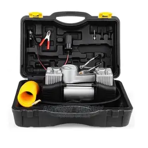 Double Cylinder Portable Car Tyre Inflator Air Pump 12V Air