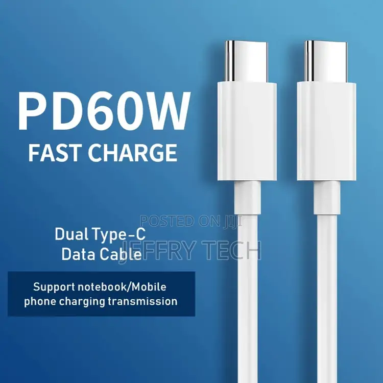 PD 60W USB C to USB Type C Cable Fast Charge Data Cable For