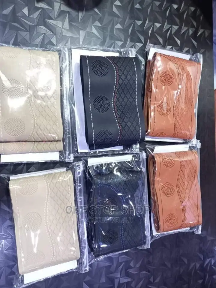 Leather Stitched Steering Covers