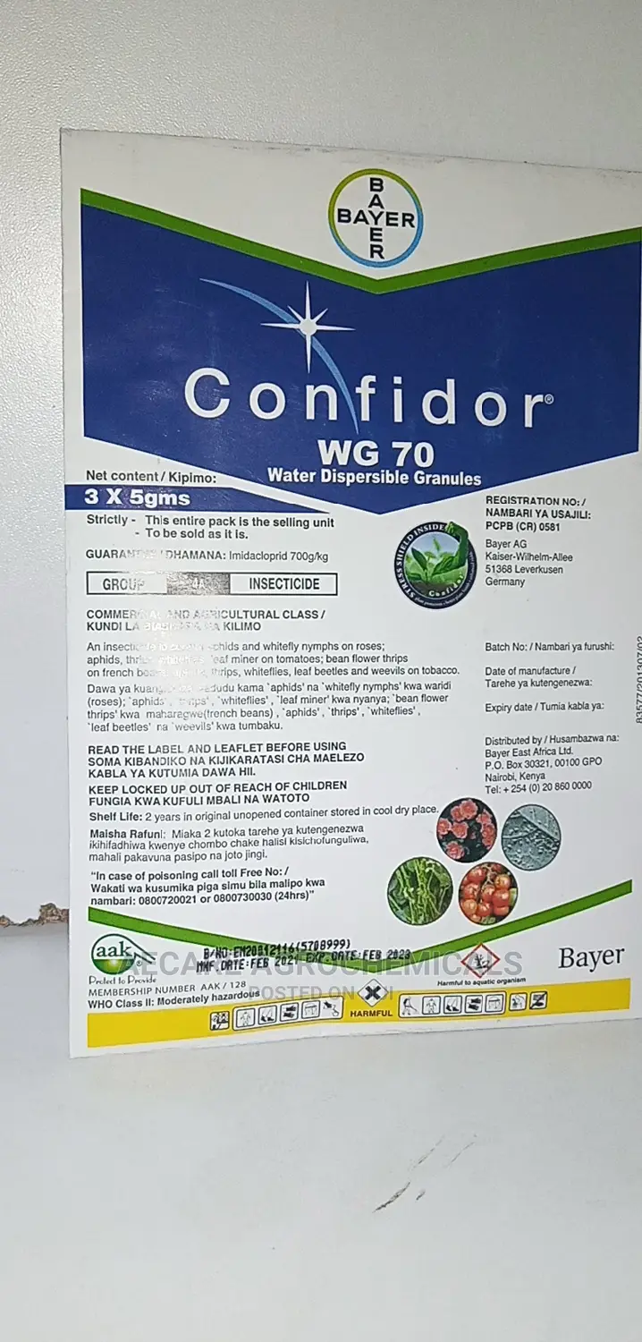 Confidor Wg 70 Insecticide 15grams