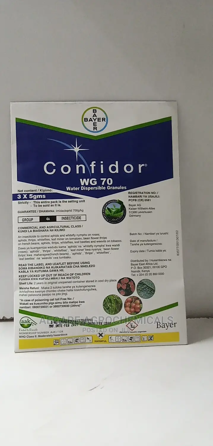 Confidor Wg 70 Insecticide 15grams