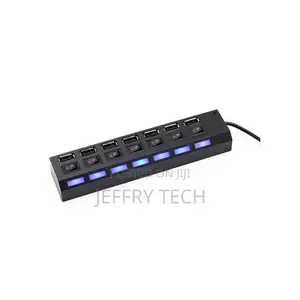 Generic 7 Port USB Hub USB2.0 With Switch High Speed USB Tra