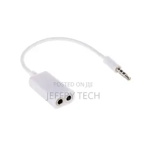 3.5mm Jack Splitter 2 Female to 1 Male Headphone Microphone