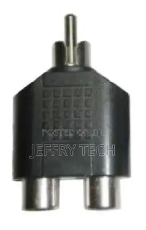 No Cable RCA Y/T Splitter 1male~2/Dual Female Audio/Video Co