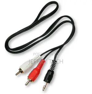 1 Metre 3.5mm Jack Plug to TWIN 2 X RCA PHONO Audio Lead GOL