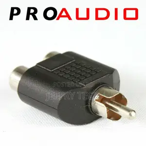 Y Double Adaptor 1RCA Male to 2RCA Female for RCA Cables