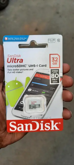 Original Sandisk Ultra 32GB Micro SDHC 80mb/S
.