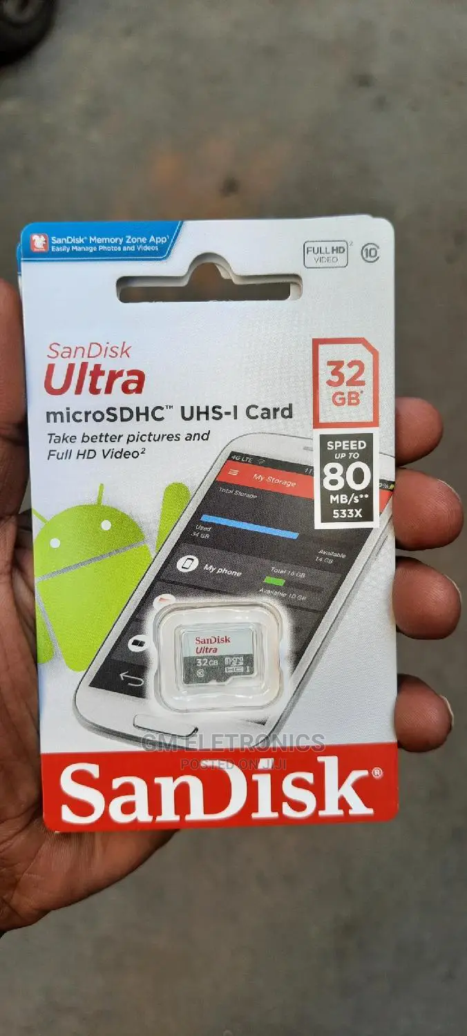 Original Sandisk Ultra 32GB Micro SDHC 80mb/S
.