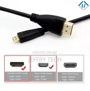60HZ 4:4:4 Mirco to HDMI Cable With Etnerent for HDTV Blue R