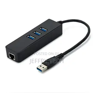 2 In 1 USB 3.0 RJ45 Gigabit Ethernet LAN Adapter With USB 3