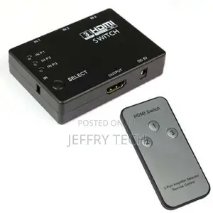 Generic 3 Port HDMI Switch Switcher Hub With Remote Control