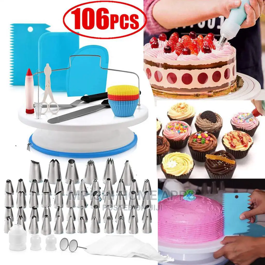 106pcs Cake Turntable Decorating Kit