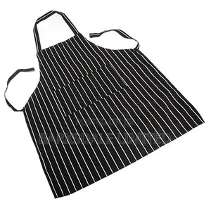 Black and Whitestriped Apron