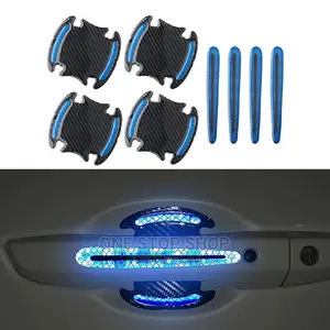 Reflective 4 Pcshandle Stickers Door Anti Scratch