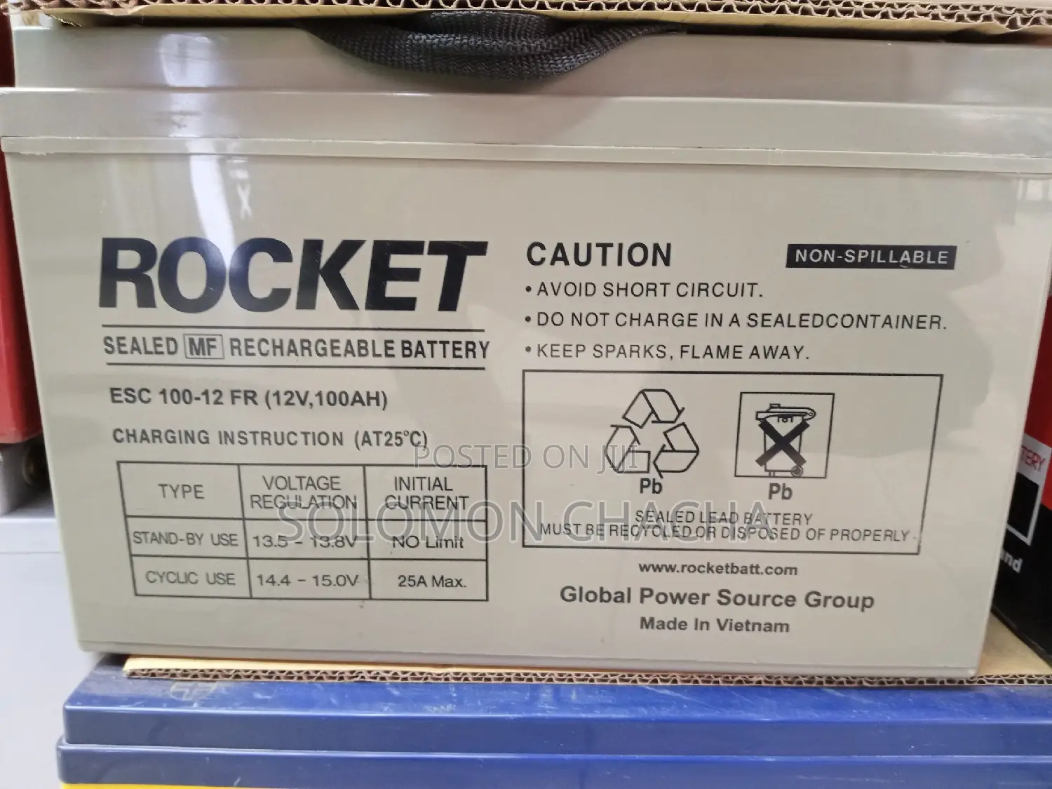 Rocket 100ah Solar Battery