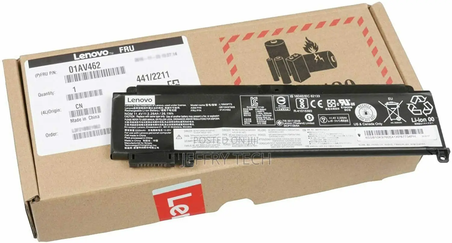 Lenovo THINKPAD Laptop Battery Internal Battery 01AV