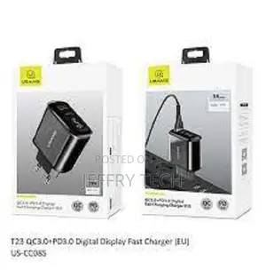Us-Cc085 T23 Qc3.0+Pd3.0 18W Digital Display Fast Charger (E
