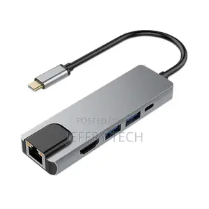 5 in 1 USB C Hub Multiport Adapter With 4K HDMI Output - Gre