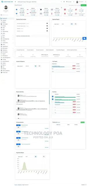 HR, Accounting, CRM System