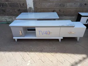 Matching White and Grey TV Stand Plus Coffee Table