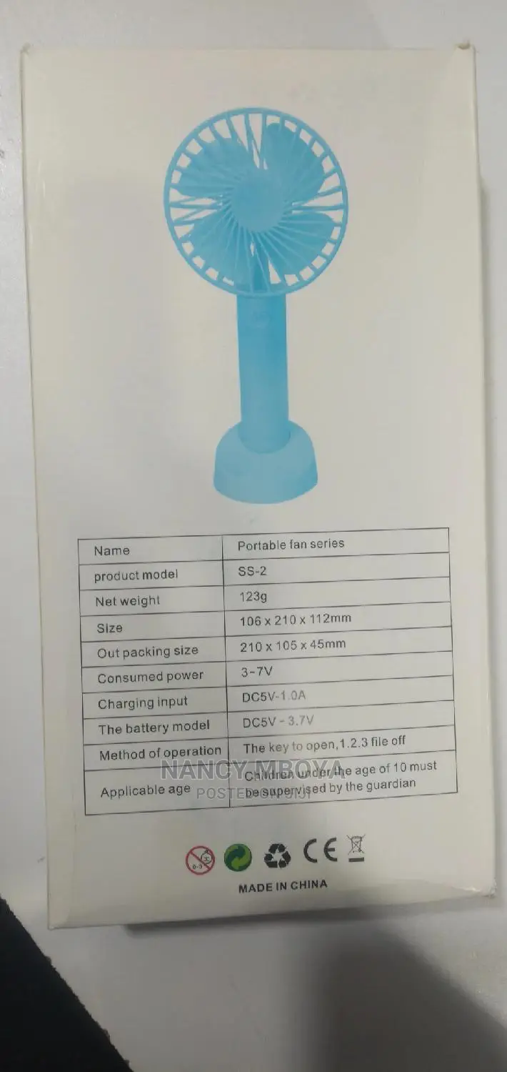 Portable Rechargeable Fan