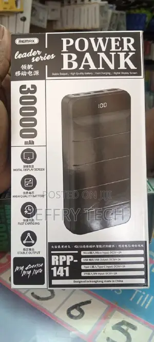 Remax RPP-141 Leader Series 30000mah Powerbank - BK
