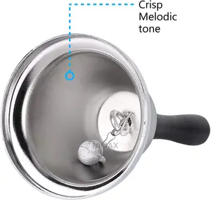Loud Hand Bell, Silver Steel Hand Bells