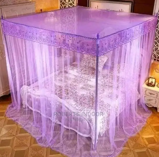 Purple 4 Stand Mosquito Net