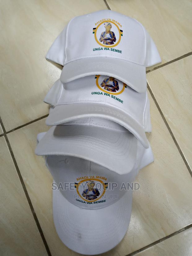 Caps White Color-Branded Available at Safety Hub
