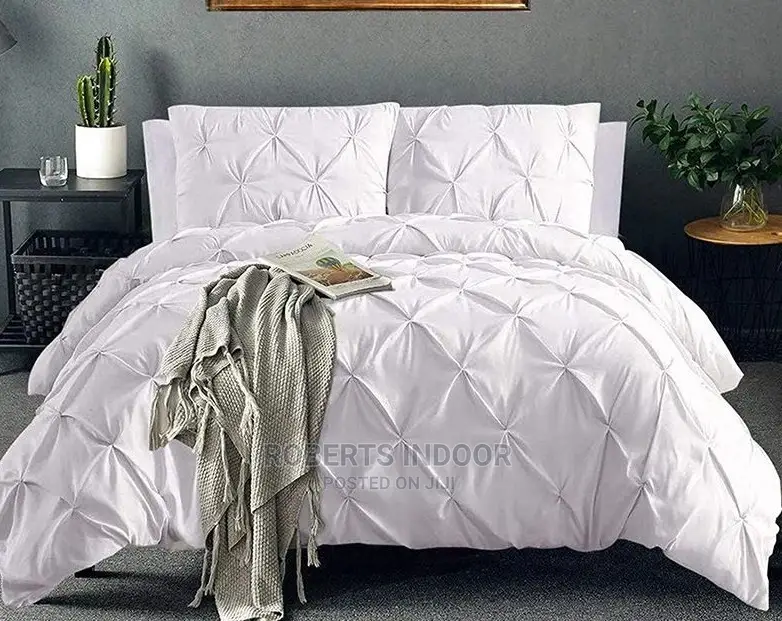 White Pintuck Duvet Cover