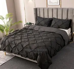 Black Pintuck Duvet Cover