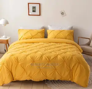 Yellow Pintuck Duvet Cover