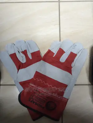 Gloves-Double Stitched Working Gloves.-Pure Leather