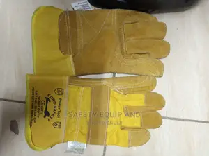 Gloves-Yellow Short Cowspilt Gloves