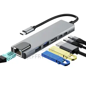 6 IN 1 USB C HUB Docking Station RJ45 for Macbook Pro Xiaomi