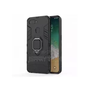 Cover Iron Man With Metal Ring for Oppo A12 - Black