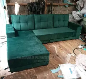 L Shape Sofa With Spring Coushions