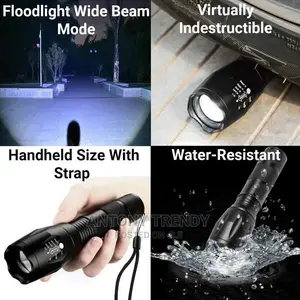 FULL FLASHLIGHT KIT: 1 Super Bright Tactical LED Flashlight