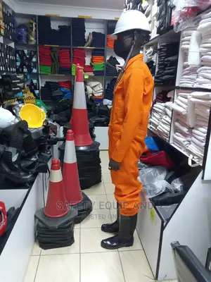 Overalls-Plain Buttoned Orange Overalls